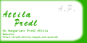 attila predl business card